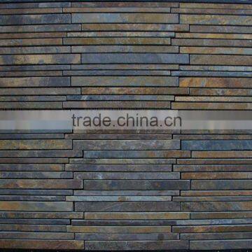 natural Chinese rustic/brown slate stone mosaic designs