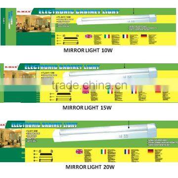 MIRROR LIGHTS WITH SHAVER SOCKETS 1X10W, 1X15W, 1X20W