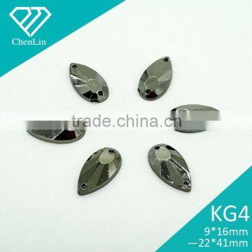 KG4 small pear 7*13 9*16 11*21 flat back sew on acrylic rhinestones for fashion decoration, craft making, garment accessories