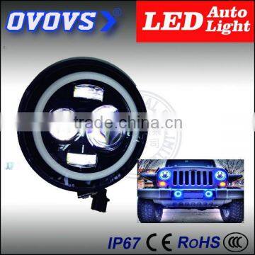 7inch LED Headlight 7 inch Round Headlight for offroad 7" LED High Low Beam Headlamp ovovs for J-e-e-p Wrangler