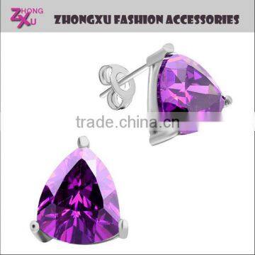 new hot sale triangle crystal earring