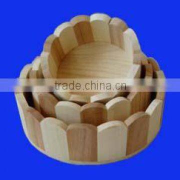 Eco-friendly handmade wooden dough bowls