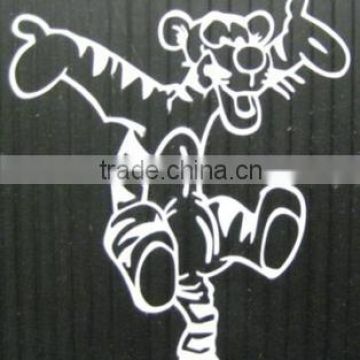 Tiger White 4" x 4" Decal