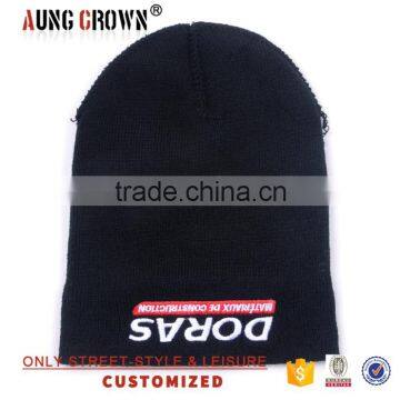 100% Custom Acrylic Fashion Beanie Embroidery Logo photo-4