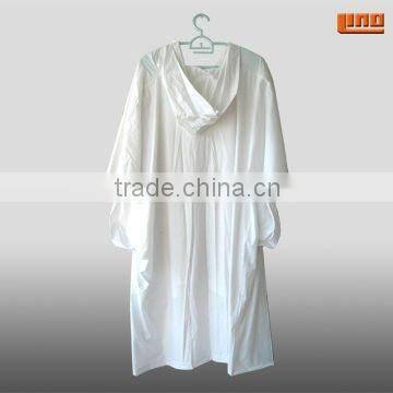 white pvc raincoats