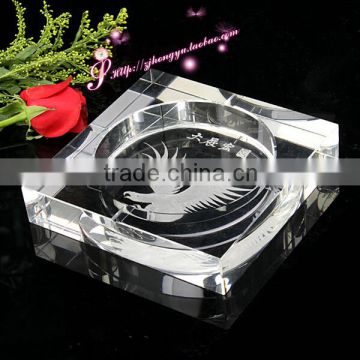 large clear glass crystal engraved ashtrays HYA-112