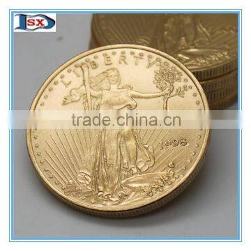 gold folk art style replica american eagle fake gold coin for stock sale