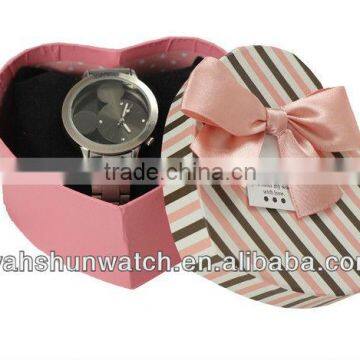 new design heart shape paper watch packaging watch box