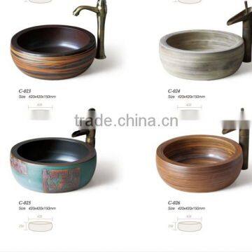 LELIN hand paint ceramic art basin bathroom basin LC024