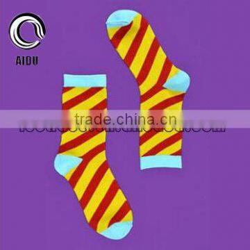 Colorful Stripe Mid-calf Sock High quality Custom Design Thermal Smart Heated Socks