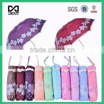 21 inch mini pipping foldable inverse open manual umbrella