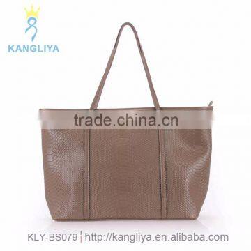 Vintage snake skin crocodile leather beach bag tote bag