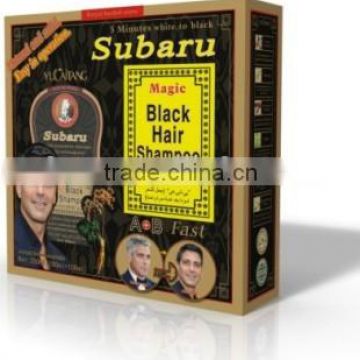 Subaru black darkening hair shampoo, make hair black only 5 mins