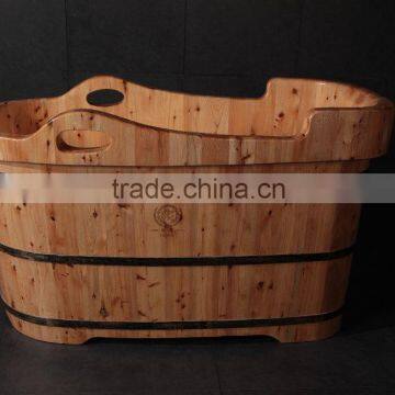 Wooden bathtub indoor massage tub cedar wood tub