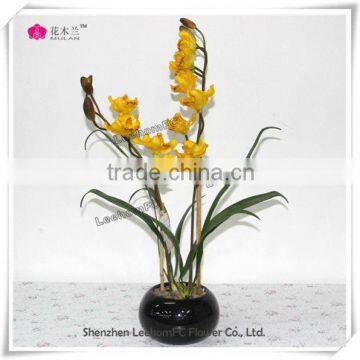 decorative flower stand flower silk artificial in small pots