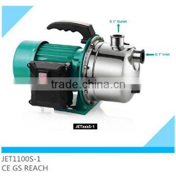 Inox 1100W garden jet water pump with big flow, iron housing, stainless steel, CE GS REACH