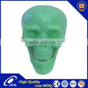 Wholesale Life Size Halloween Human Green Luminous Skull