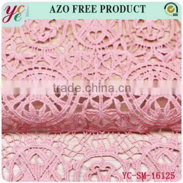 Dark Color Fashion Eyelet Embroidery Fabric Chemical Lace Fabric for Garment photo-4