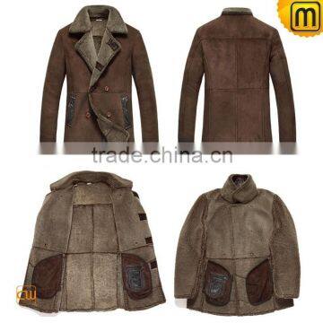 Sheepskin Shearling Leather Coat for Men