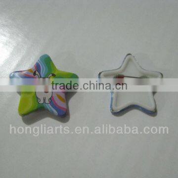 Promotional Gifts Star Design Tinplate Badge /Button Badge/Custom Badges