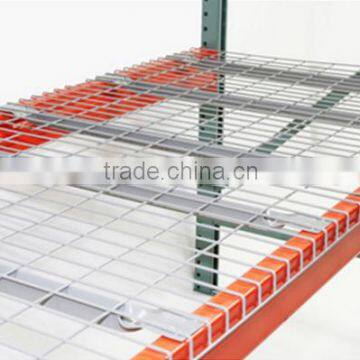 Warehouse Step&flared style wire mesh rack decking/Galvanization wire mesh shelf/wire deck panel on selective pallet rack