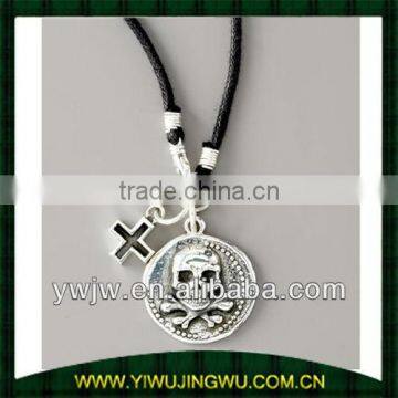 2013 Newest Skull Coin Cord Necklace(JW-G7003)