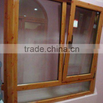 Energy Saving Window Teak Wood Aluminium Tilt and Turn Window Factory