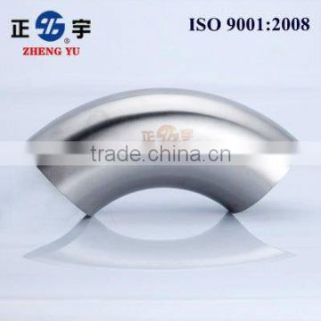 Sanitary stainless steel polished 90degree elbow