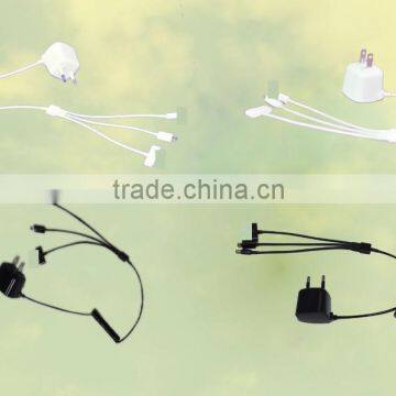 Hot sale UL plug multi 3 in 1 wall chager with cable