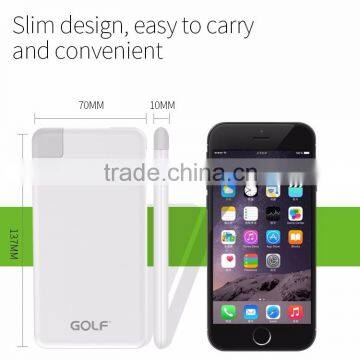 2016 Ultra-slim 6mm Credit Card Size Super Slim Credit Card Business Card Built-in Cable Portable Power Bank 4000mAh photo-3