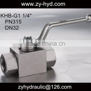 DN32 KHB-G1 1/4 bsp high pressure ball valve 7250psi
