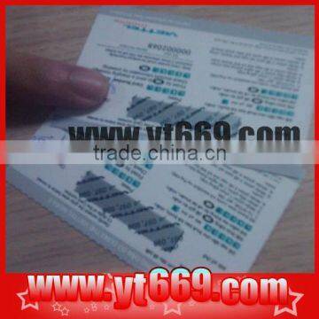 lottery scratch card printing