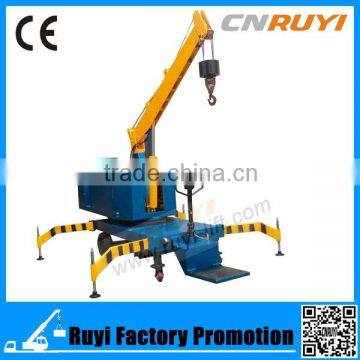 Battery powered hydraulic quick lifting 1-3T mini crane