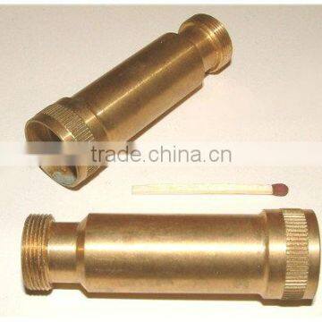 cnc turning brass threaded knurled tube