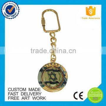 Custom Round Enamel Flower Metal Keychain photo-2