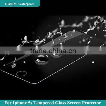 0.2mm Glass-M factory supply lcd high clear designed waterproof tempered glass screen protector for iphone 5s