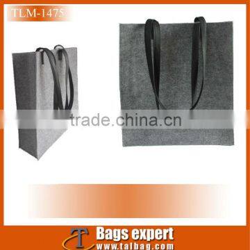 Fashion felt shopping bag with PVC handle