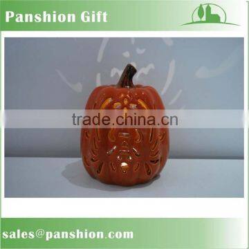 Ceramic harvest pumpkin with led light decoration