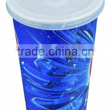 12oz single wall Logo printed coffee cup&saucer cup