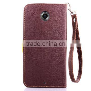 Original Leaf Buckle PU Leather Flip Wallet Stand Cover Case for Motorola Moto G3 With Lanyard photo-2