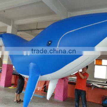 2016 hot sale inflatable blue whale for sale