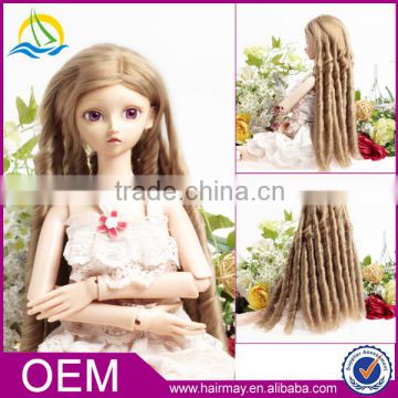 golden long braid doll wig