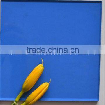 4mm clear float glass.+0.38PVB+4mm dark blue laminated glass manufactures