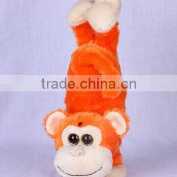 Musical handstand Monkey stuffed animal plush toy, jumping & moving his feet with music