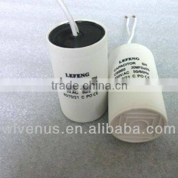 white plastic case cbb60 capacitor 25uf 20uf 450v