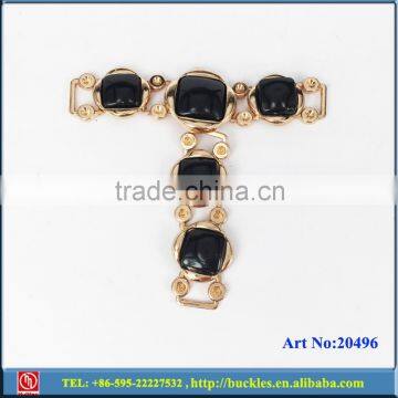 Cheap Price Metal Shoe Chain Buckle With Glass
