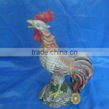 Ceramic rooster for garden decoration