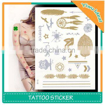 Wholesale Long Lasting Gold Leg Temporary Tattoos