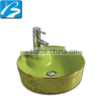 Good quality fashion color model ceramic wash basin sizes