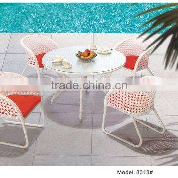 5 pc outdoor rattan/ wicker dining set in garden set furniture